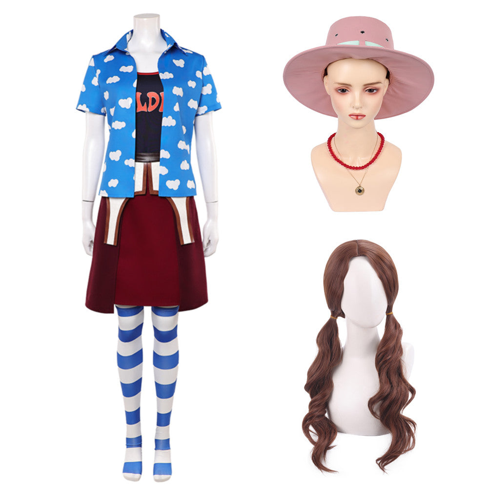 One Piece Live-action 2 (2026) Marianne Miss Goldenweek Blue Red Set Outfits Cosplay Costume