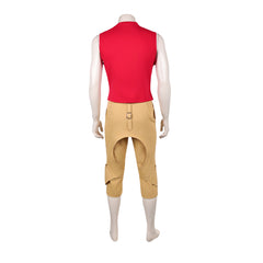 One Piece Live-action 2 (2026) Monkey D. Luffy Red Vest Brown Shorts Set Outfits Cosplay Costume