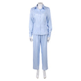 One Piece Live-action 2 (2026) Nami Blue Striped Sleepwear Outfits Cosplay Costume