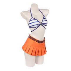 One Piece Live-action 2 (2026) Nami Blue Yellow Swimsuit Set Outfits Cosplay Costume
