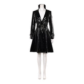 One Piece Live-action 2 (2026) Nico Robin Black Leather Dress Coat Outfits Cosplay Costume