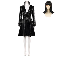 One Piece Live-action 2 (2026) Nico Robin Black Leather Dress Coat Outfits Cosplay Costume