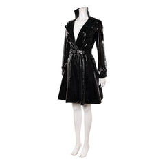 One Piece Live-action 2 (2026) Nico Robin Black Leather Dress Coat Outfits Cosplay Costume