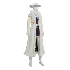 One Piece Live-action 2 (2026) Nico Robin White Coat Purple Set Cosplay Costume