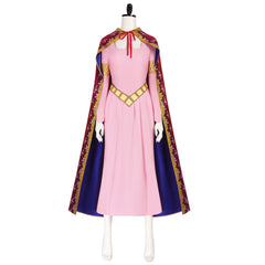 One Piece Nefertari Vivi Pink Dress Cloak Princess Outfits Cosplay Costume