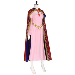 One Piece Nefertari Vivi Pink Dress Cloak Princess Outfits Cosplay Costume