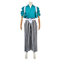 One Piece Wano Country Usopp Uhachi Blue Kimono Set Outfits Cosplay Costume