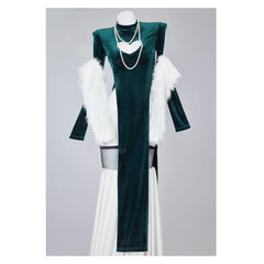 One Punch Man Season 3 (2025) Fubuki Green Sexy Cheongsam Qipao Set Outfits Cosplay Costume