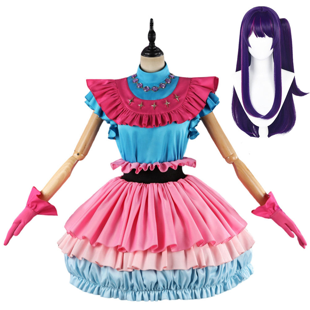 Oshi No Ko Season 3 (2026) Hoshino Ai Blue Pink Skirt Set Outfits Cosplay Costume