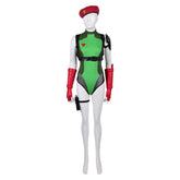 Overwatch 2 Street Fighter Widowmaker Cammy Green Red Set Outfits Cosplay Costume