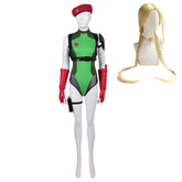 Overwatch 2 Street Fighter Widowmaker Cammy Green Red Set Outfits Cosplay Costume