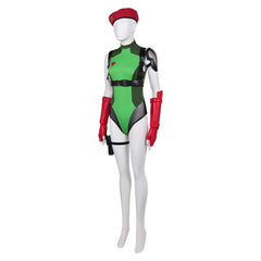 Overwatch 2 Street Fighter Widowmaker Cammy Green Red Set Outfits Cosplay Costume