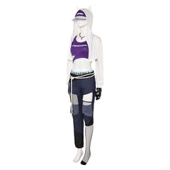 Overwatch Ashe Le Sserafim Fearless White Purple Set Stage Outfits Cosplay Costume
