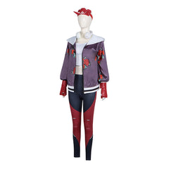 Overwatch Kiriko Athleisure Purple Jacket Set Outfits Cosplay Costume
