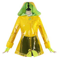 Overwatch Mei Yellow Green Raincoat Set Outfits Cosplay Costume