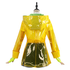 Overwatch Mei Yellow Green Raincoat Set Outfits Cosplay Costume