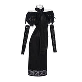 Padme Amidala Black Dress Corset Gown Set Outfits Cosplay Costume