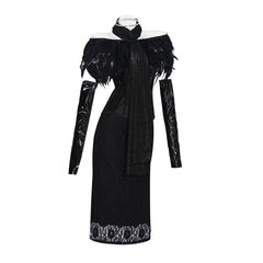 Padme Amidala Black Dress Corset Gown Set Outfits Cosplay Costume