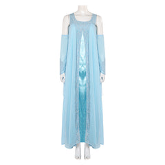 Padme Amidala Blue Lace Dress Outfits Cosplay Costume Halloween Suit