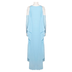 Padme Amidala Blue Lace Dress Outfits Cosplay Costume Halloween Suit