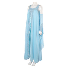 Padme Amidala Blue Lace Dress Outfits Cosplay Costume Halloween Suit