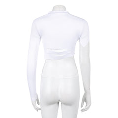 Padme Amidala Geonosis White Torn Top Outfits Cosplay Costume Halloween Suit