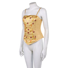 Padme Amidala Summer Meadow Yellow Vest Top Outfits Cosplay Costume