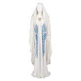 Padme Amidala White Blue Velvet Long Cloak Cape Set Outfits Cosplay Costume