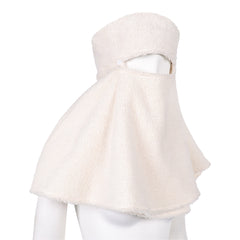 Padme Amidala White Plush Hat Mask Cosplay Accessories Props