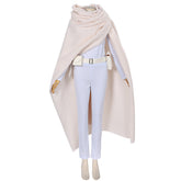 Padme Amidala White Set Cloak Outfits Cosplay Costume Carnival Suit
