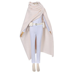 Padme Amidala White Set Cloak Outfits Cosplay Costume Carnival Suit
