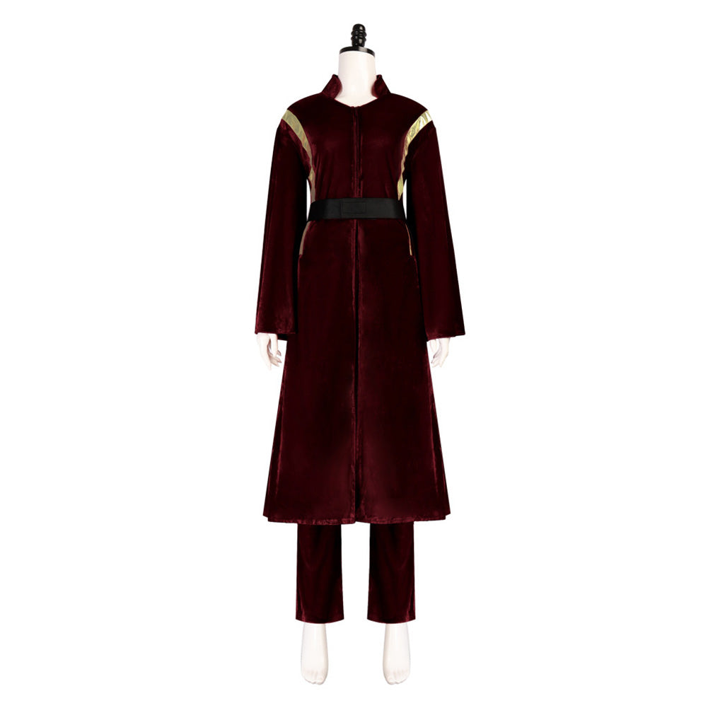Padme Naberrie Amidala Red Dress Coat Set Outfits Cosplay Costume Halloween Carnival Suit