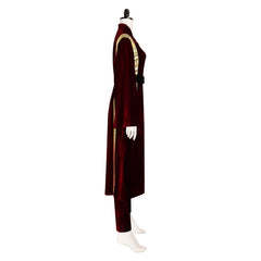 Padme Naberrie Amidala Red Dress Coat Set Outfits Cosplay Costume Halloween Carnival Suit
