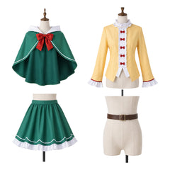 Petra Leyte Yellow Green Cape Skirt Set Outfits Cosplay Costume