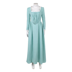 Pirates Of The Caribbean Elizabeth Swann Blue Dot Dress Outfits Cosplay Costume