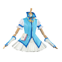 Pretty Cure Minazuki Karen Cure Aqua Blue White Set Outfits Cosplay Costume