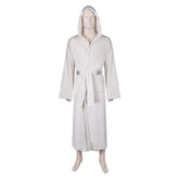 Princess Leia White Bathrobe Outfits Cosplay Costume Halloween Carnival Suit