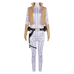 Princess Leia White Jumpsuit Jacket Gloves Set Outfits Cosplay Costume