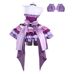 Puella Magi Madoka Magica Akemi Homura Purple Dress Set Magia Day Outfits Cosplay Costume