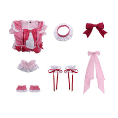 Puella Magi Madoka Magica Kyoko Sakura Red Lolita Set Magia Day Outfits Cosplay Costume