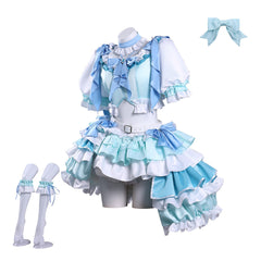 Puella Magi Madoka Magica Miki Sayaka Blue Skirt Set Magia Day Outfits Cosplay Costume