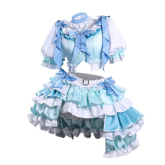 Puella Magi Madoka Magica Miki Sayaka Blue Skirt Set Magia Day Outfits Cosplay Costume