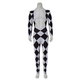 Queen Freddie Mercury Black White Argyle Jumpsuit Outfits Cosplay Costume