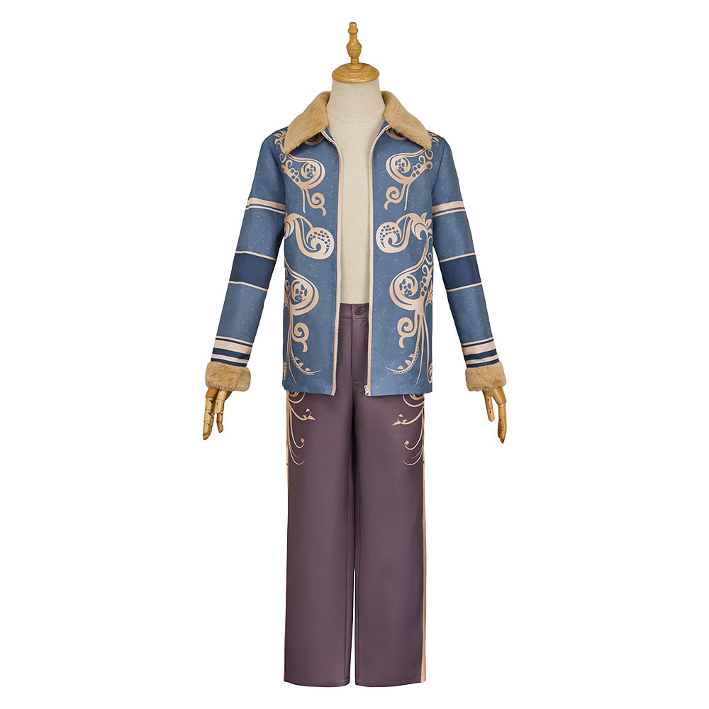 Resident Evil 30th Leon S.Kennedy Blue Jacket Trousers Set Outfits Cosplay Costume