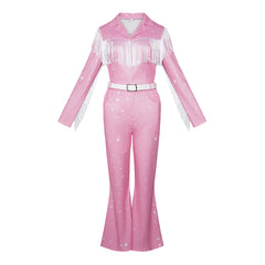 Retro 70s Dolly Parton Pink Cowgirl Set Outfits Cosplay Costume Halloween Suit