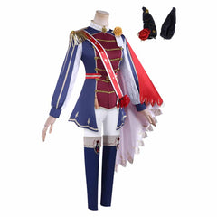 Rose Kingdom Blue Red Cape Set Outfits Halloween Cosplay Costume