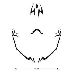 Ryomen Sukuna Black Face Tattoo Stickers Cosplay Accessories Halloween Props