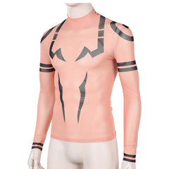 Ryomen Sukuna Black Tattoo Top Outfits Cosplay Costume Halloween Suit