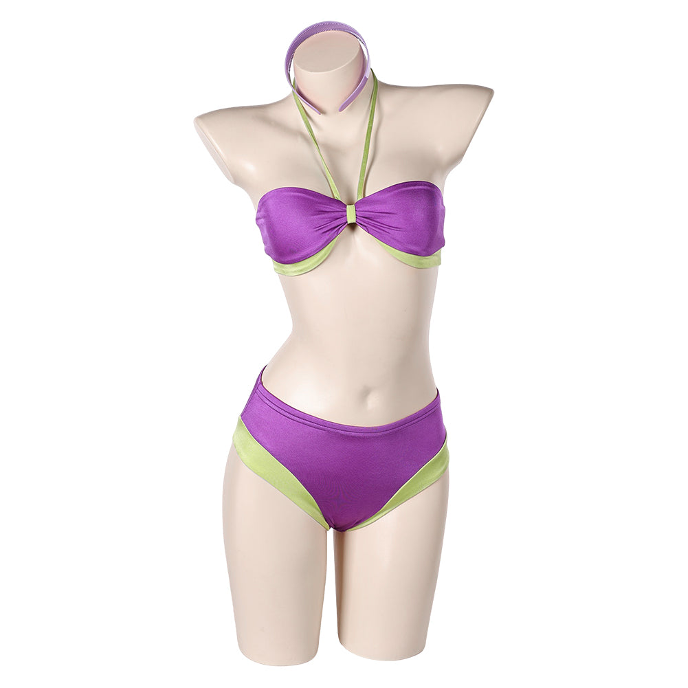 Scooby Doo Daphne Purple Swimsuit Outfits Cosplay Costume  Carnival Suit