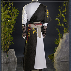 Where Winds Meet (2025) Player Black White Set Wuxia Hanfu Outfits Cosplay Costume